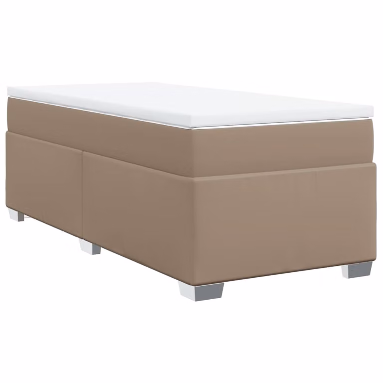 Giroletto a Molle con Materasso Cappuccino 90x200 cm Pelle finta