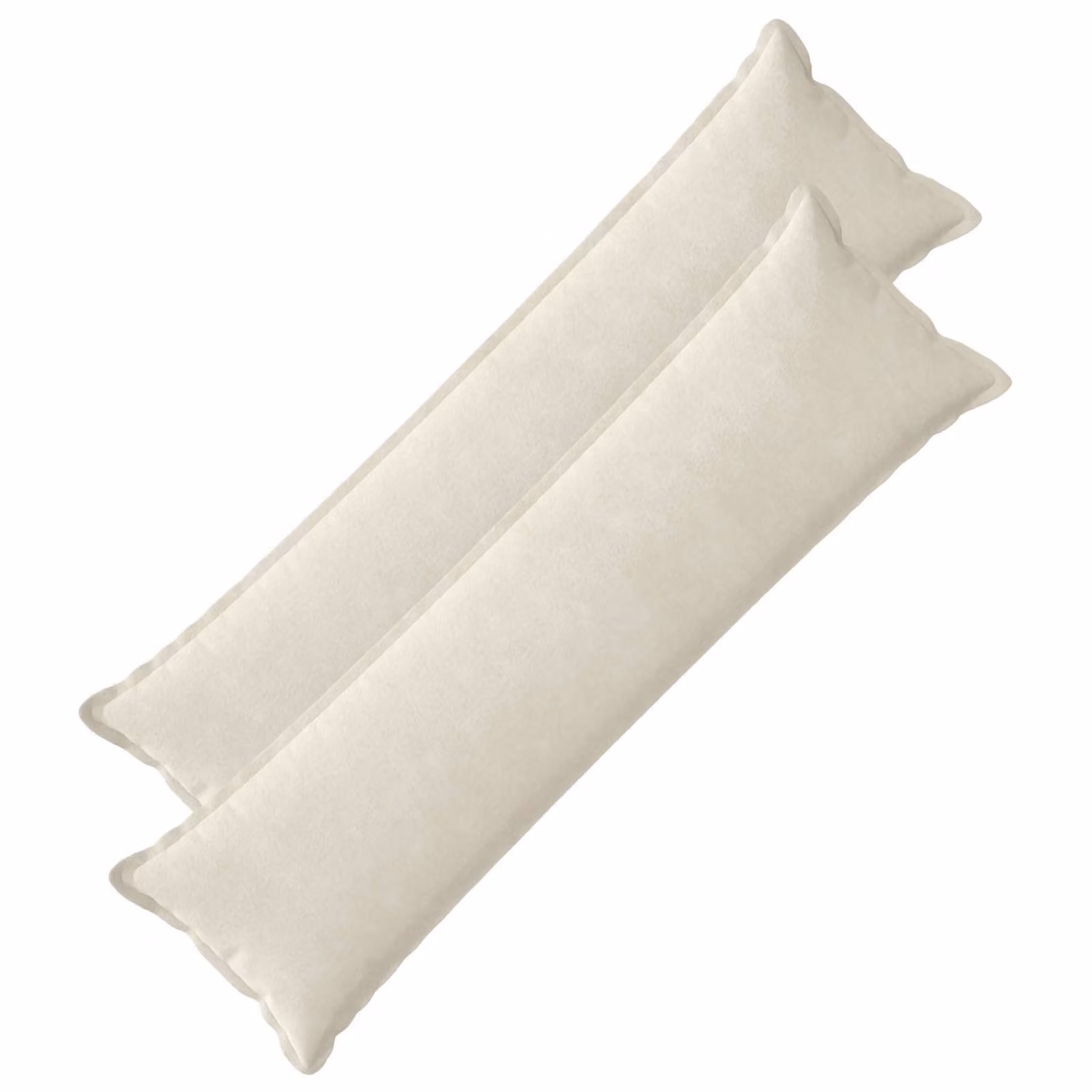 vidaXL Cuscino con cuscino HOUTEN 2 pz Crema Fleece in microfibra
