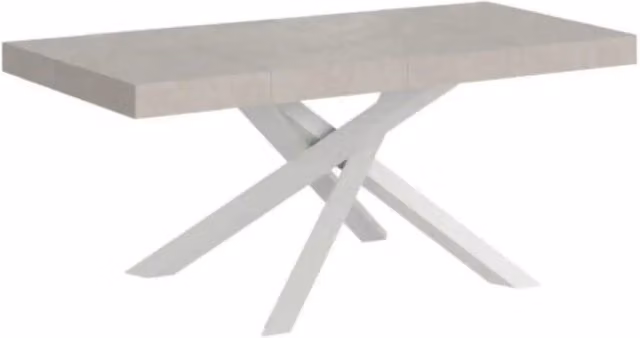 Tavolo allungabile Itamoby Volantis Premium cashmere con gambe bianche L/P/H: 120-224 x 90 x 77 cm – 1