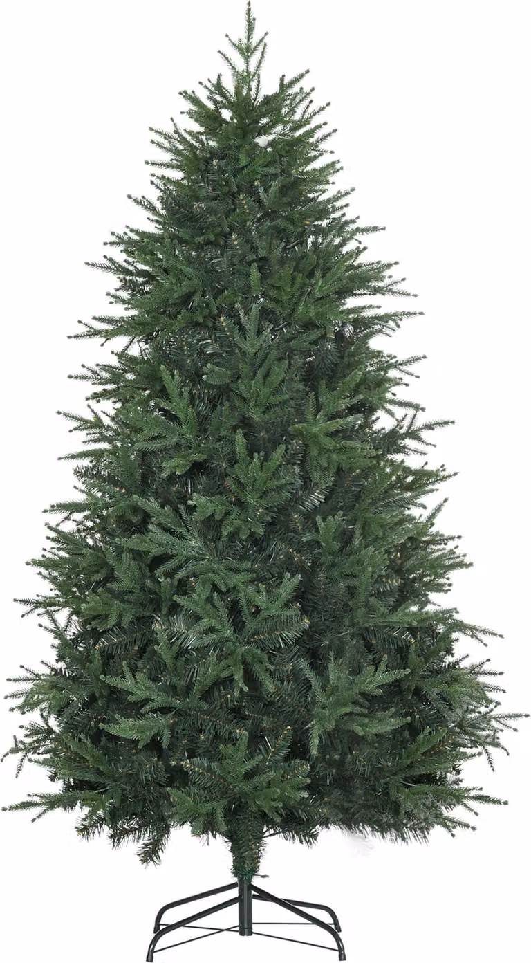 Albero di Natale Fortuna Lai, albero artificiale, aspetto realistico, facile da montare, materiale plastico, colore verde, dimensioni 114 x 114 x 180 cm