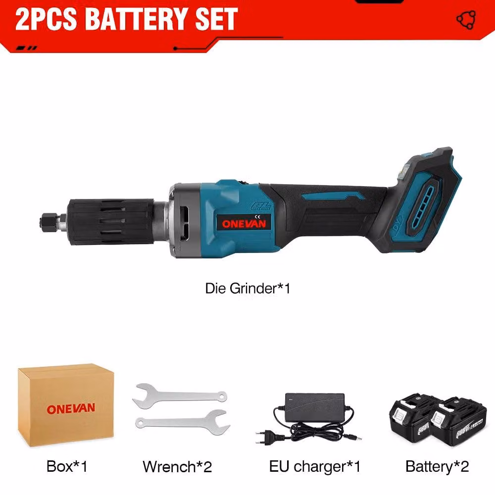Smerigliatrice elettrica 2000W, 18V - 4 velocità - Include batteria doppia e caricabatterie