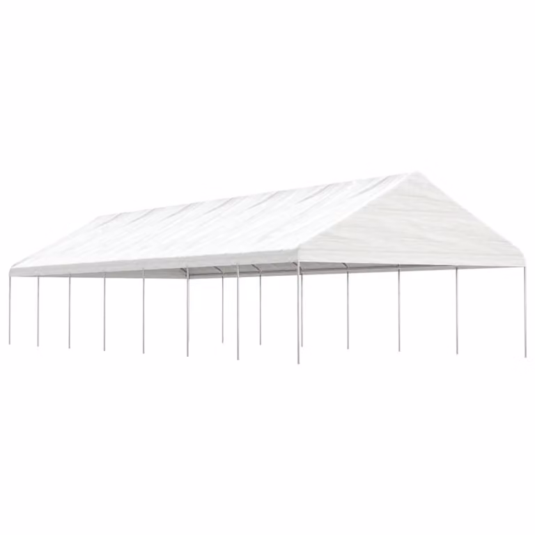 Padiglione con tetto bianco 15,61x5,88x3,75 m polietilene