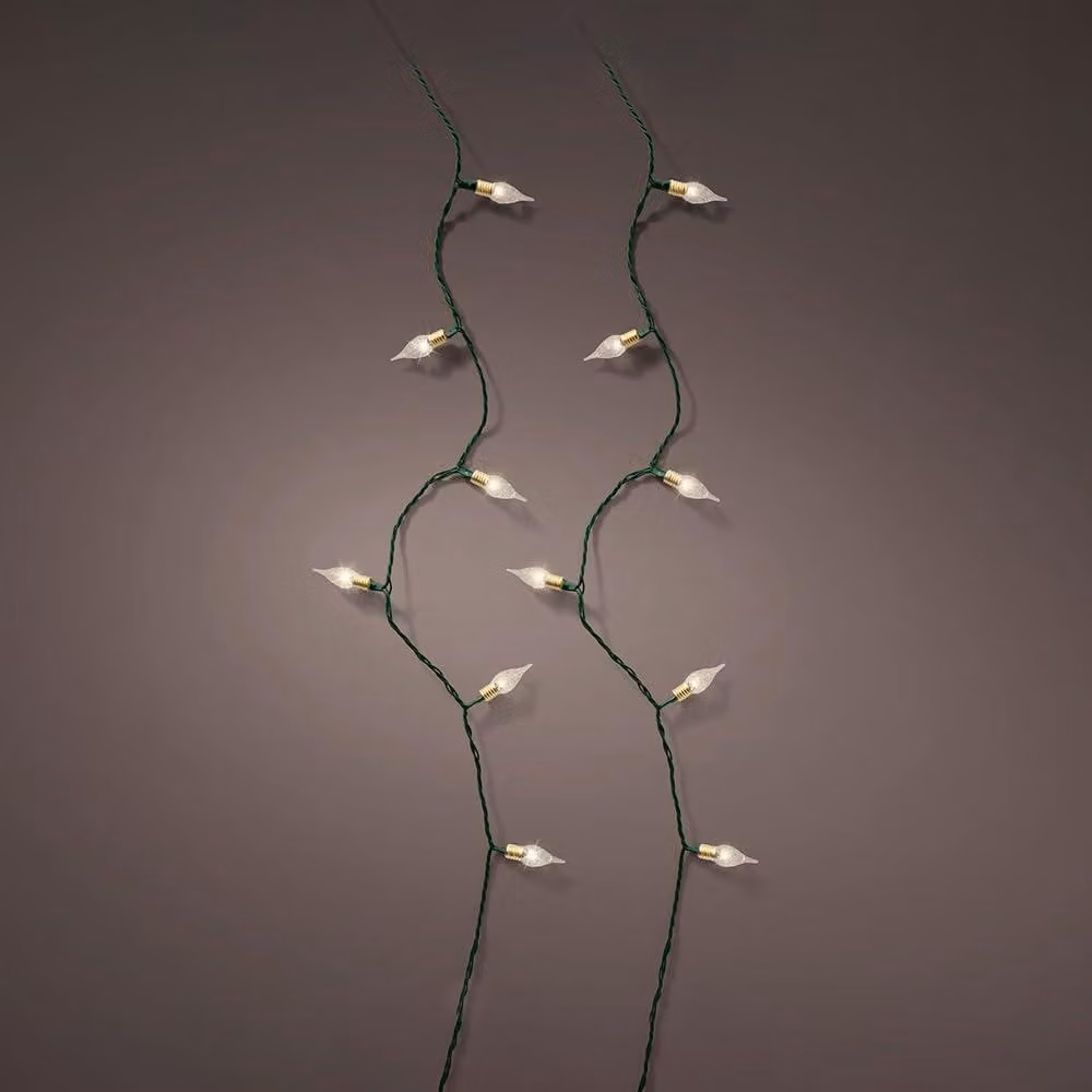 Catena luminosa a LED, luce bianco caldo, 1790 cm, 8 funzioni, effetto fiamma