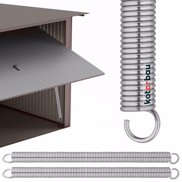 KOTARBAU® Set di 2 molle per porte da garage Filo 570 mm Molla di torsione Molla di tensione per porte da garage Porta da garage