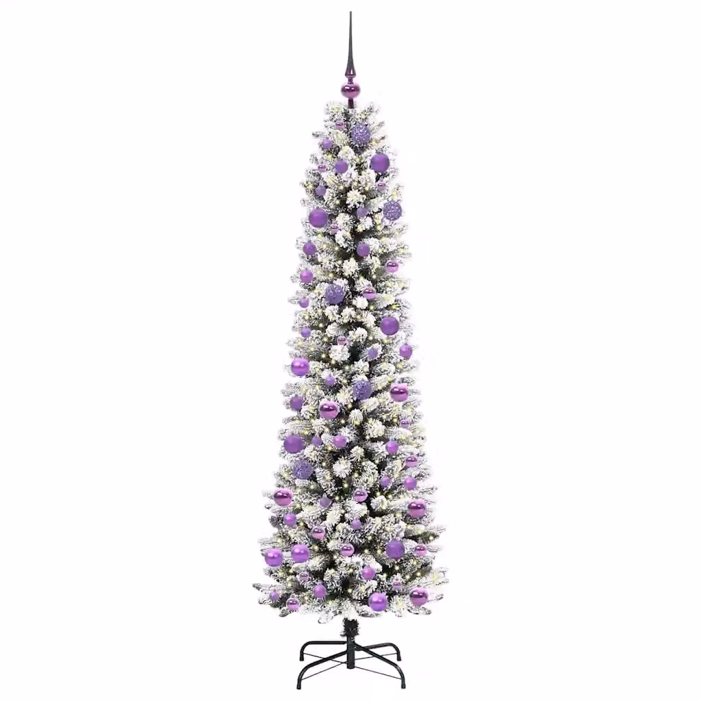 Albero di Natale artificiale bianco vidaXL con 300 LED luce bianca calda, Altezza: 180 cm – 2
