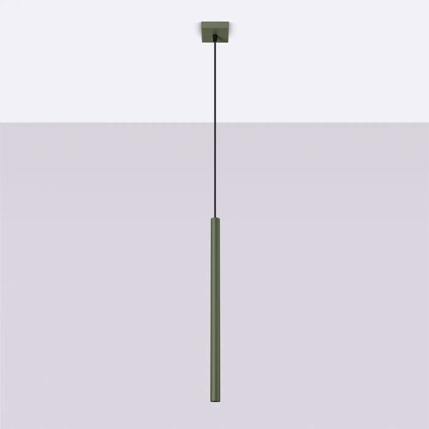 Lampada a sospensione PASTELO 1 verde oliva 1xG9 8W acciaio 114x8x8cm Sollux Lighting