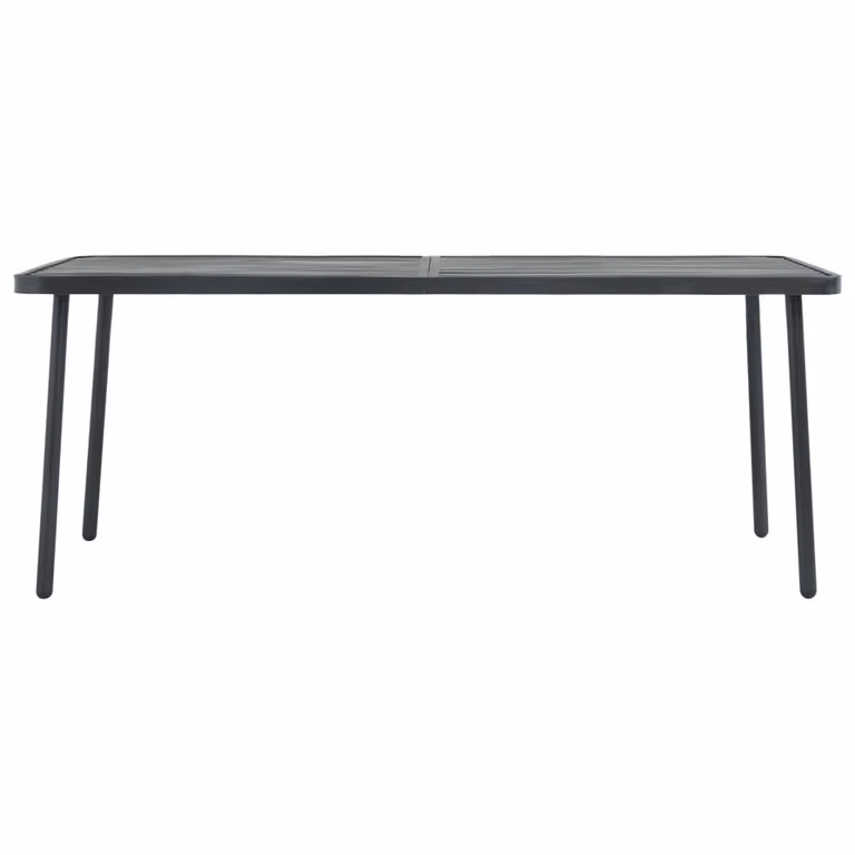 Tavolo da Giardino Grigio Scuro 180x83x72 cm in Acciaio