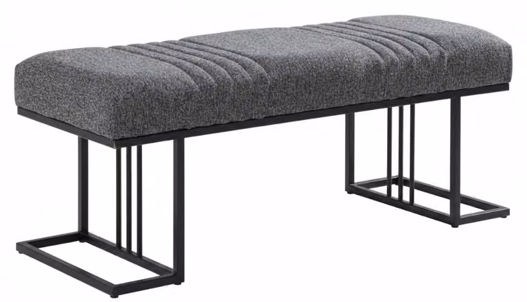 Panca con seduta, imbottitura morbida, design elegante, grigio, stile moderno