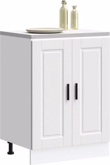 Base da cucina vidaXL bianca in legno con ante a battente L/P/H: 81.5 x 46.0 x 60.0 cm