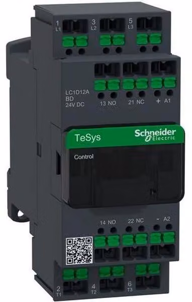 Contattore Schneider LC1D LC1D12ABD 3 poli +1S+1Ö 5,5 kW 12 A 400 V CA, 3 bobine