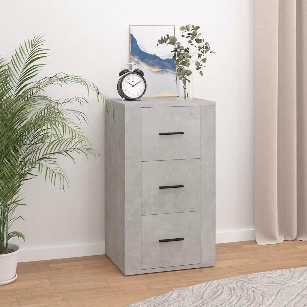 Credenza moderna vidaXL in legno MDF Grigio, sospesa, L: 40 cm, P: 33 cm, H: 70 cm
