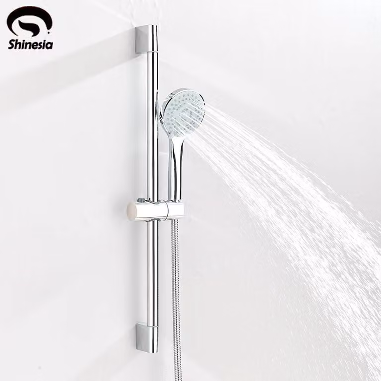 Miscelatore doccia termostatico, controllo automatico della temperatura, design moderno, cromato
