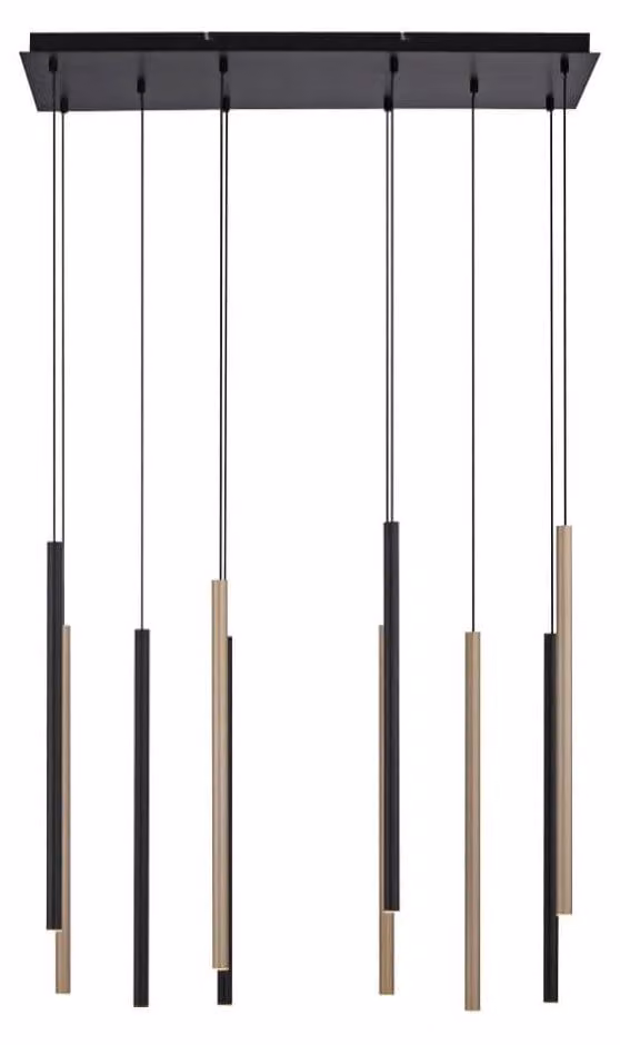 Lampada a sospensione Flute, modello a 10 luci, dal design unico
