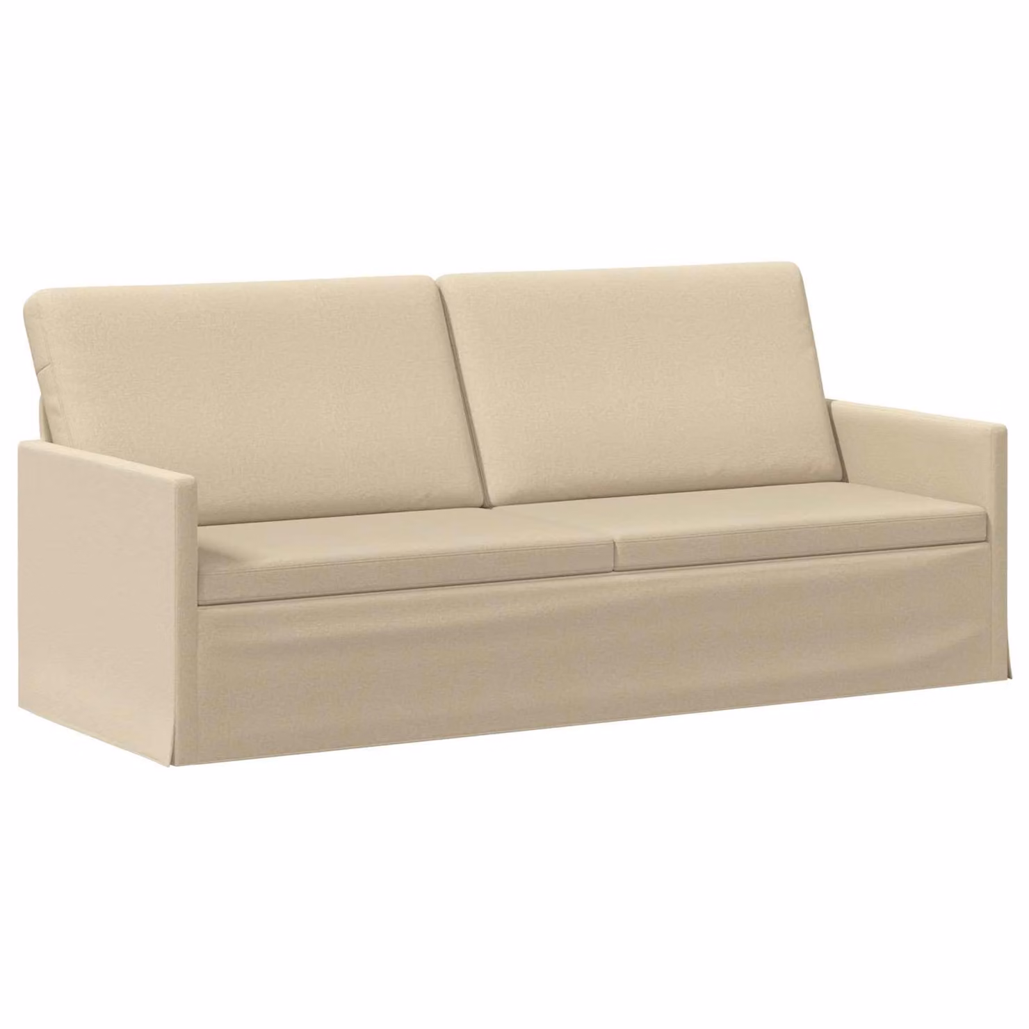 Divano a 3 posti vidaXL in tessuto beige con struttura in metallo per il tuo soggiorno L 190 x P 81 x H 82 cm