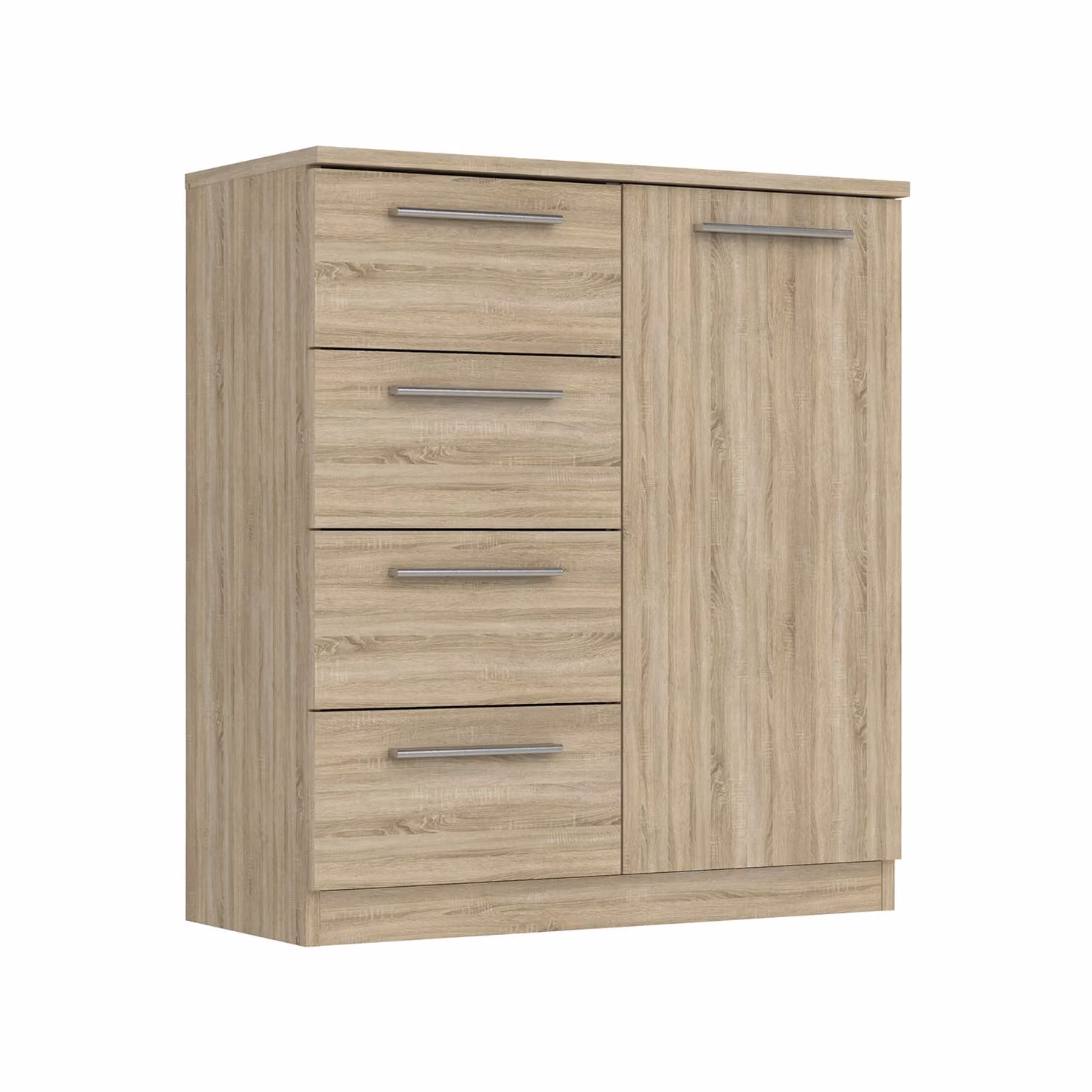 Cassettiera 1 anta + 4 cassetti SURREY rovere Sonoma