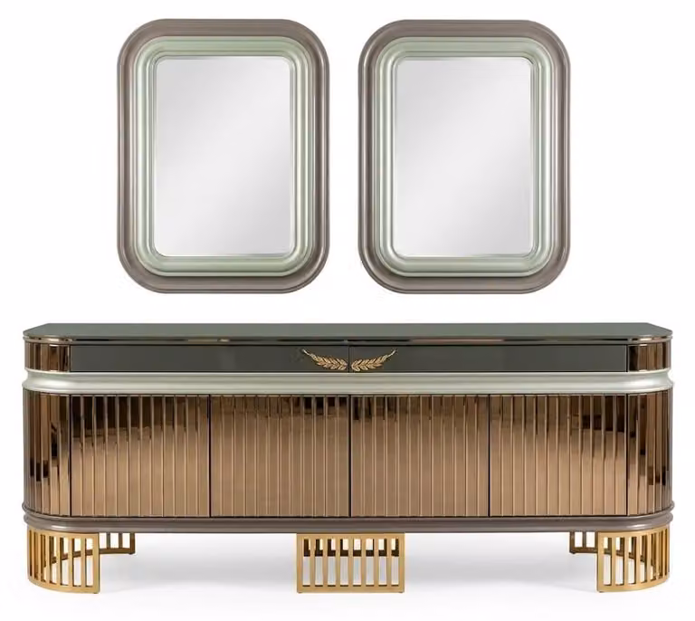 Mobile bar di alta qualità con specchio e design elegante