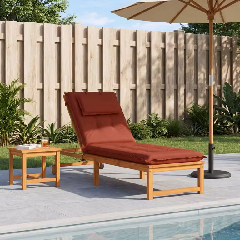vidaXL Cuscino per Lettino GEMERT 100% Poliestere Rosso