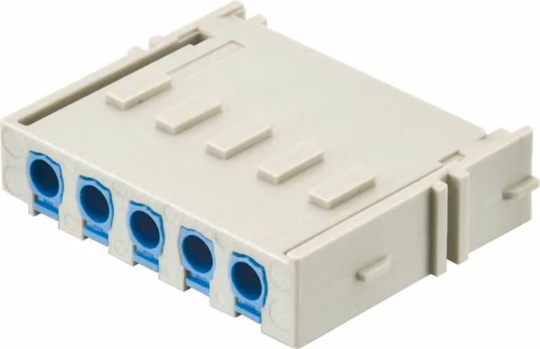 HARTING Han-Yellock Modulo inserto maschio (M) Connettore Quick-Lock, 5 poli 500 V, 20 A - 1 pezzo