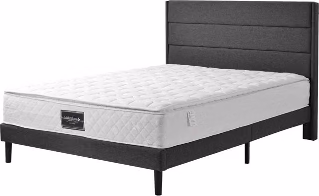 Materasso a molle insacchettate 7 zone con rivestimento traspirante in poliestere bianco 160×200×25 cm