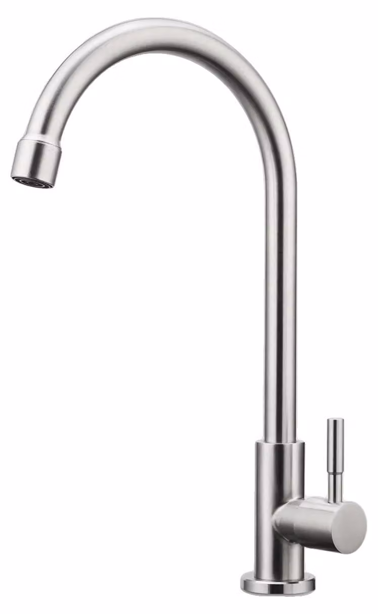 Miscelatore per lavabo, acciaio inossidabile 304, rotazione a 360°, confezione singola, acciaio inossidabile 304