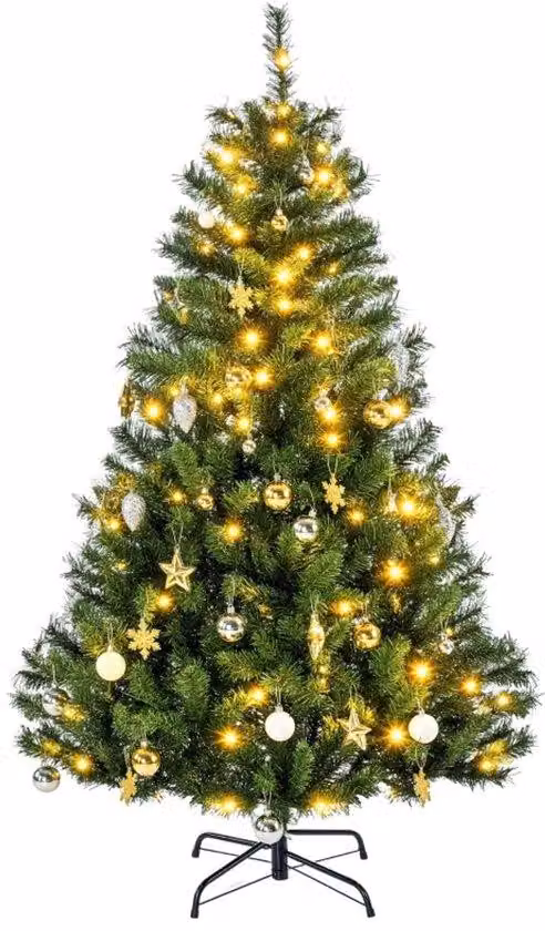 Albero di Natale artificiale, dimensioni 95 cm, 95 cm, 150 cm, verde