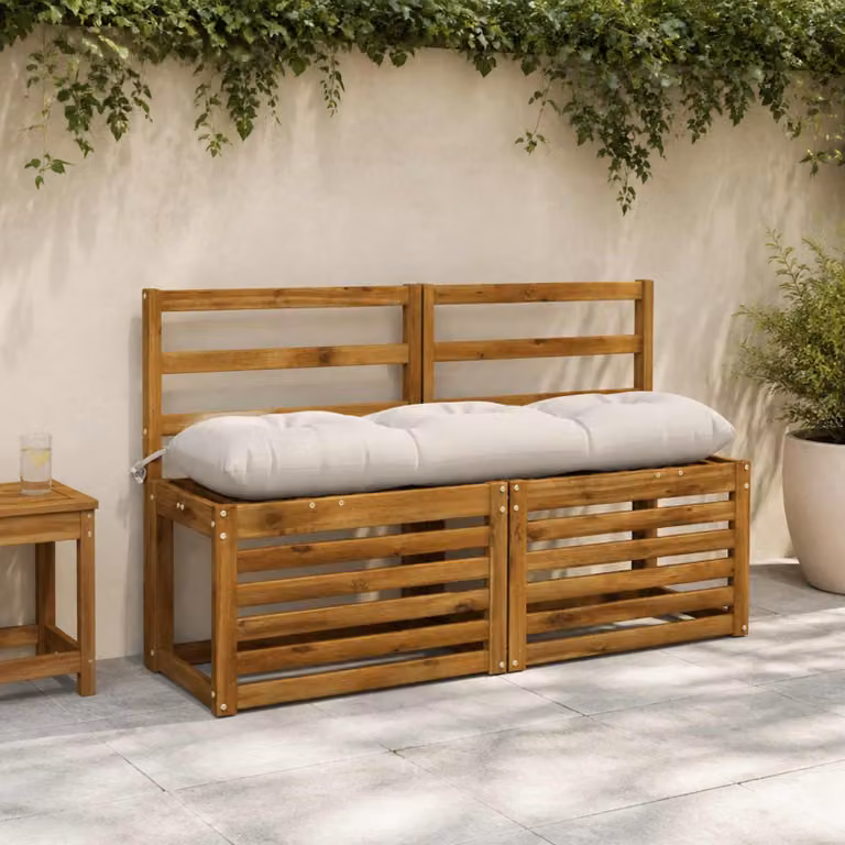 vidaXL Cuscino per panchina VIANEN Bianco, 120 x 120 x 12 cm