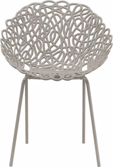 Set di 2 sedie in polipropilene Qeeboo Bacana design in plastica opaca nei colori grigio e beige