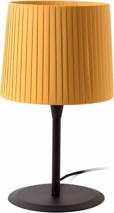 Lampada da tavolo SAMBA nero/poliestere giallo seta 64311-39