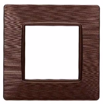 Placca compatibile Vimar Plana 2 moduli plastica colore bronzo satinato Ettroit EV85210