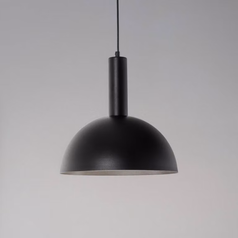 Lampada a sospensione Vitrum cupola SIGMA, dimmerabile, Nero, Soggiorno / Sala da pranzo, Metallo, Moderno, Lampada a sospensione