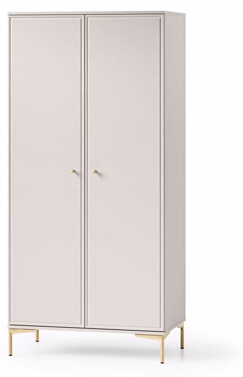 ARMADIO FURNLUX Sandro, colore beige, 89 cm / Colore principale: beige / Dimensioni: 89 x 190 x 53 cm