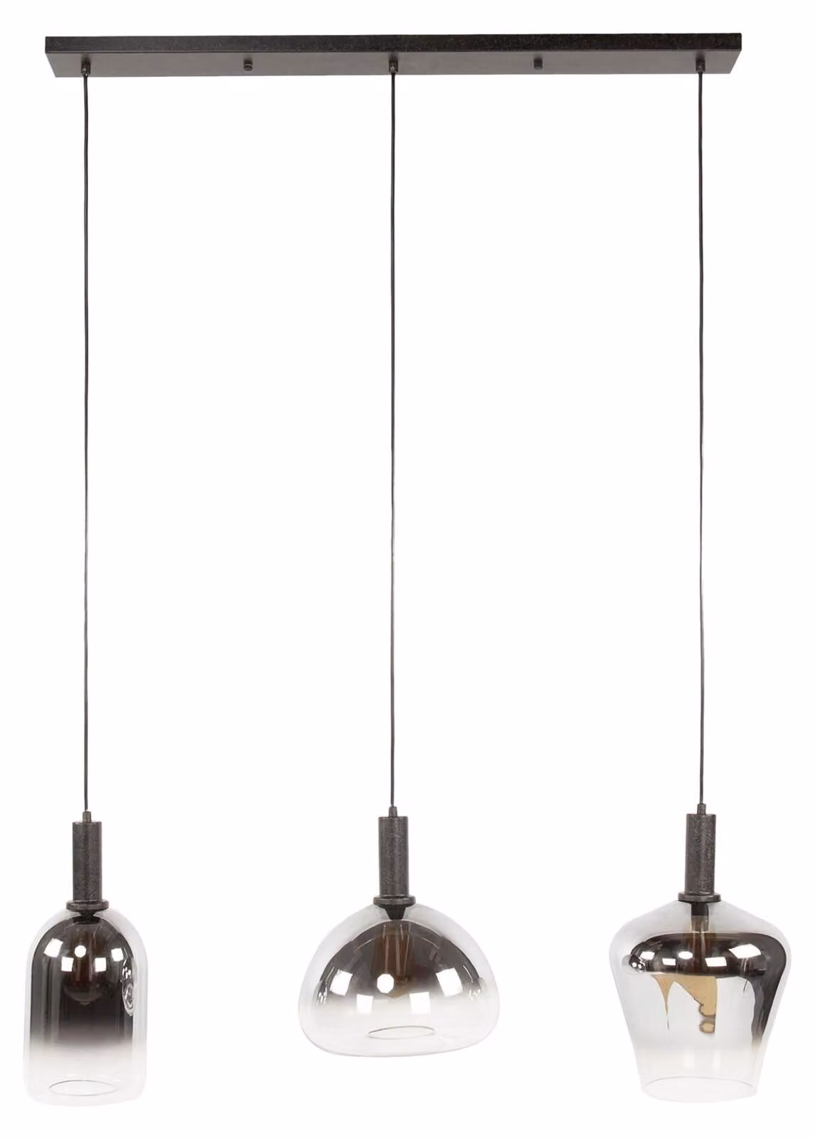 Lampada da soffitto FURNLUX Zenith Nero e vetro nero 105 cm / Colore principale: nero / Dimensioni: 105 x 150 x 28 cm