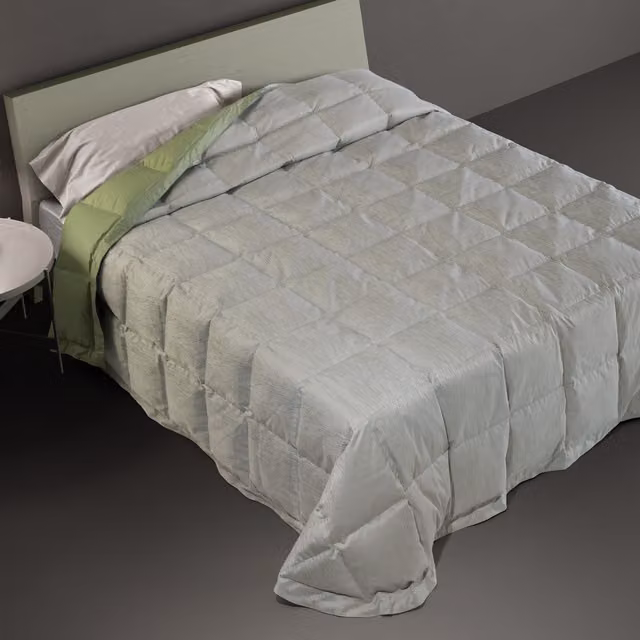 Trapunta in piuma DaunenStep Contemporanea per adulti, termoregolatrice e traspirante, multicolore grigio