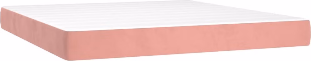 Materasso a Molle Insacchettate Rigidità Media Rosa 160x210x20 cm in Velluto