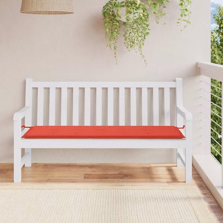 vidaXL Cuscino per Panca Rosso in Tessuto Oxford Idrorepellente e Traspirante L: 150 cm, P: 50 cm, H: 3 cm
