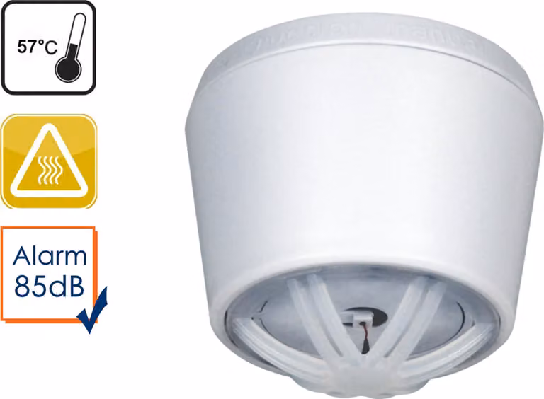 Mini rilevatore di calore con batteria da 10 anni, 85dB, ideale per la cucina o il bagno