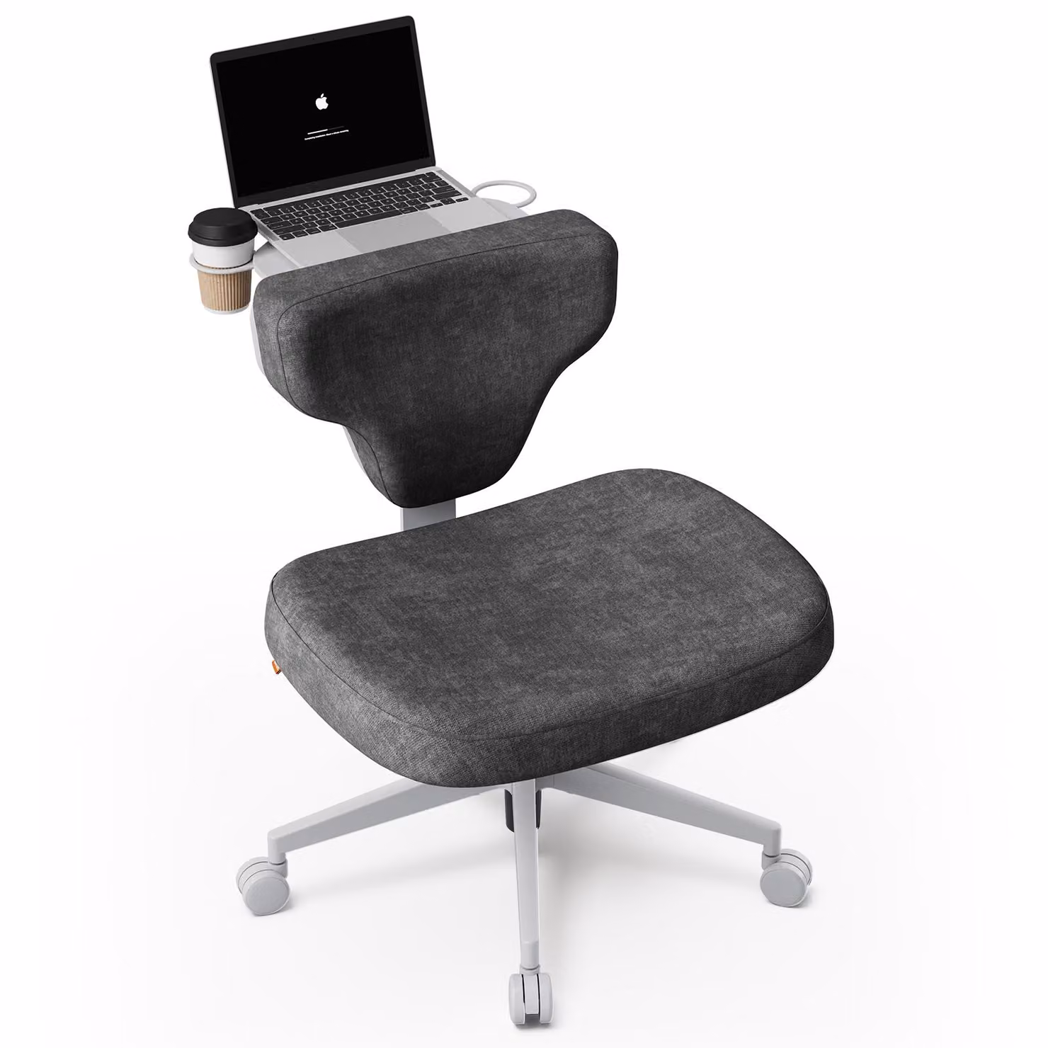 Newtral Freedom-X FP sedia da meditazione senza braccioli con vassoio regolabile per laptop per casa e ufficio - grigio scuro