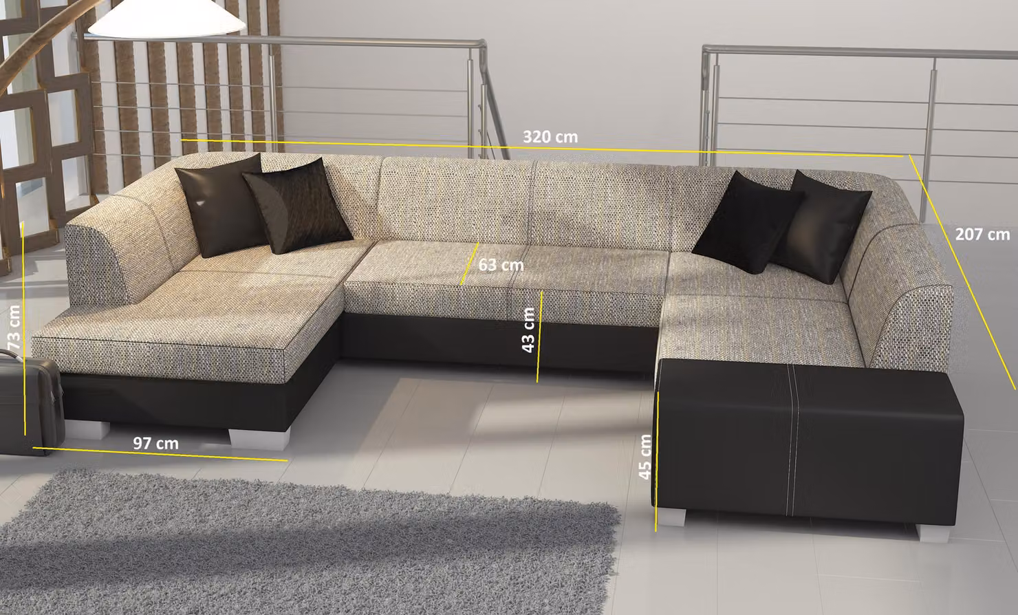 Sofa Couch Modern Schlafsofa Couch Bettfunktion Polster Eckgarnitur Ecksofa