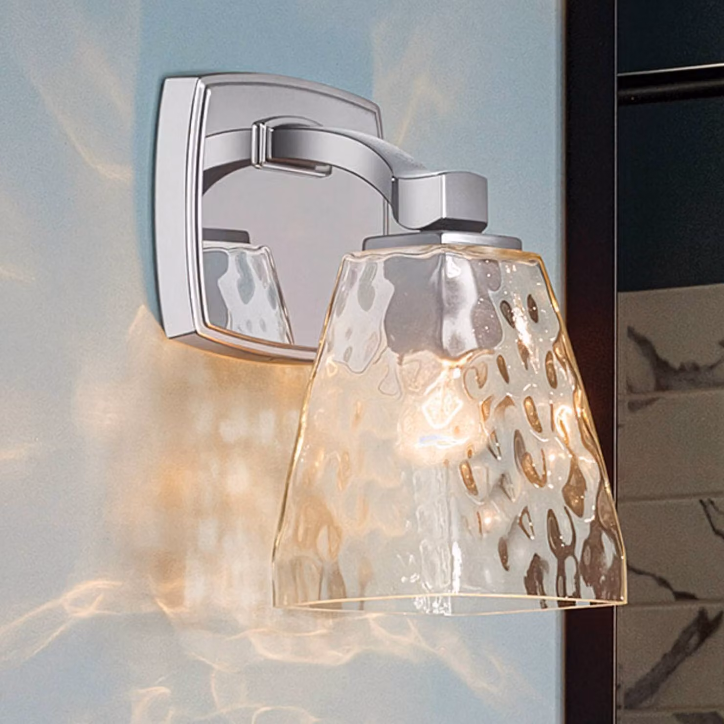 KICHLER Applique da parete Marant, Cromo / Argento, Bagno, Metallo, Moderno, Applique
