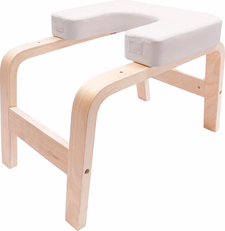 Panca per yoga in equilibrio sulla testa, design multifunzionale, struttura robusta, BIANCO