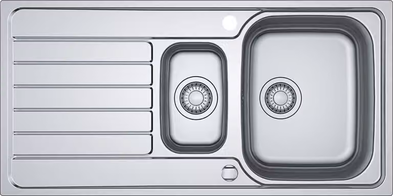 FRANKE SPARK SKX 651 Lavello a fondo piatto / Acciaio inox / Bifacciale / Eccentrico / 60 cm