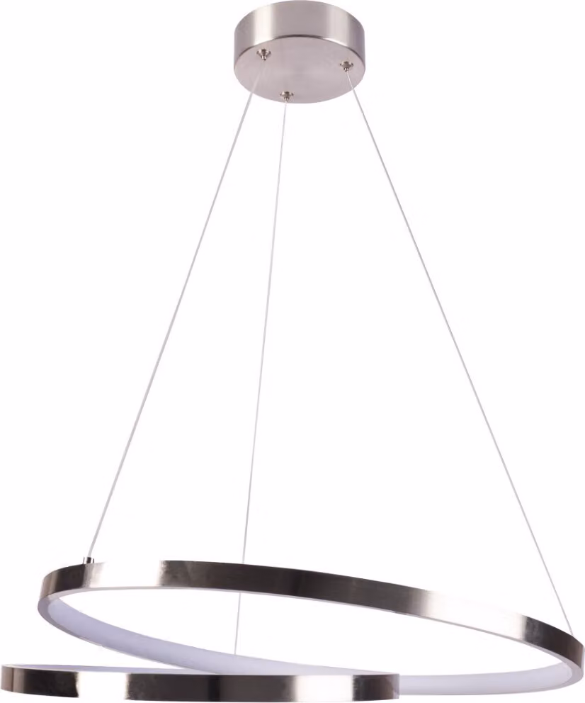 Lampada a sospensione moderna in nichel, LED 40 W, luce neutra, ZEFIRA 328045 Polux