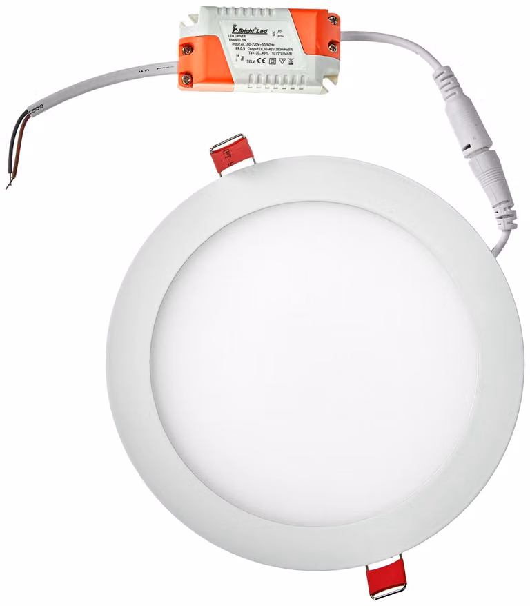 Faretto LED da incasso, extrapiatto, 12 W, in alluminio, 17 cm