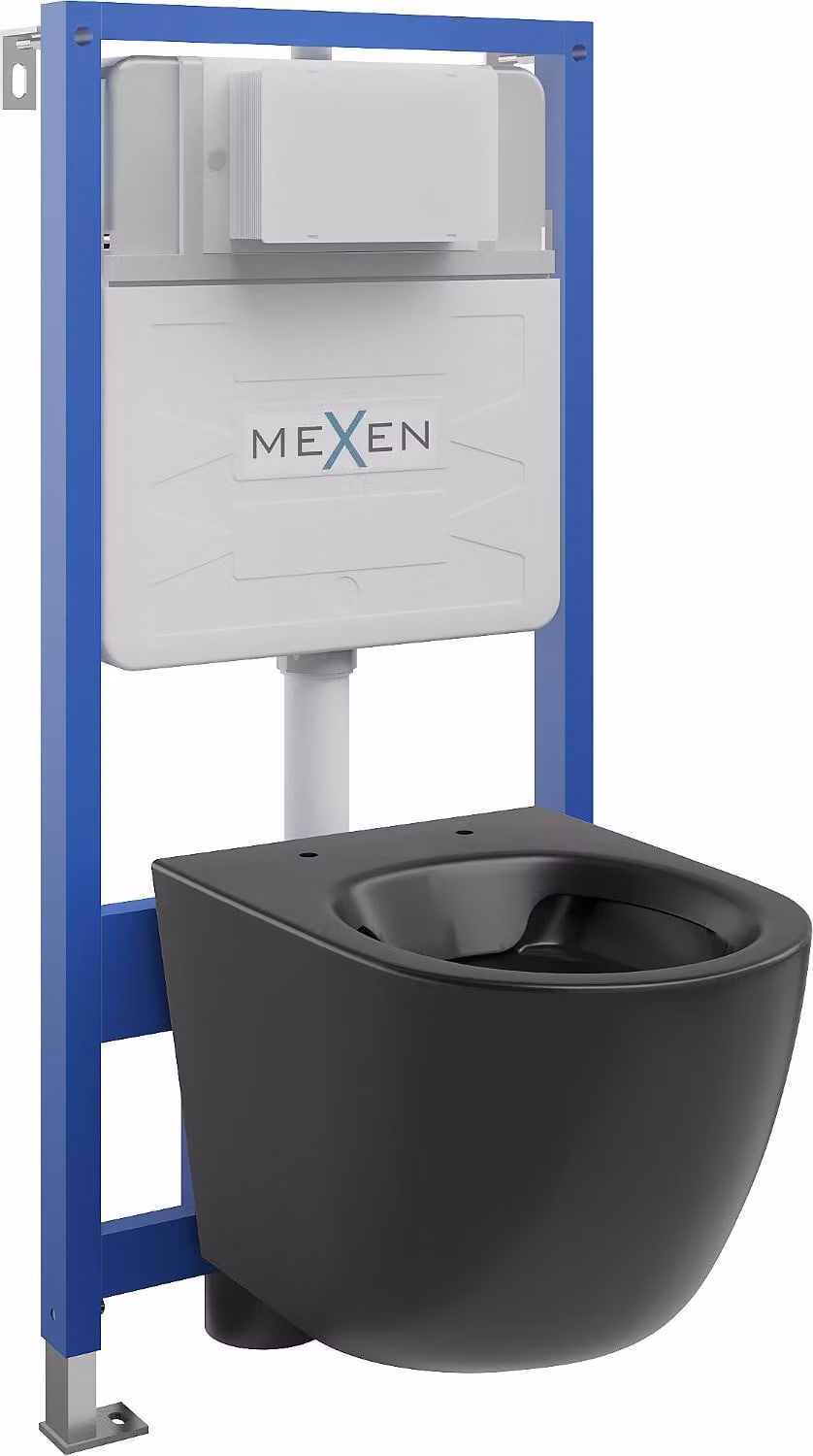 Mexen set da incasso WC telaio Fenix Slim con vaso WC Lena, nero opaco - 6103322XX85