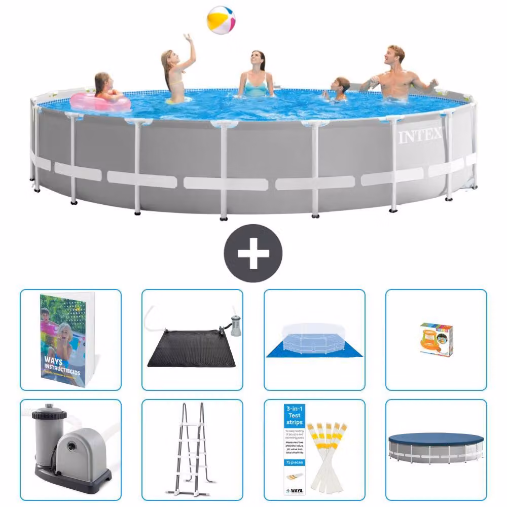 Struttura per piscina a forma di prisma - 549x122 cm - composta da 7 elementi - modello S559