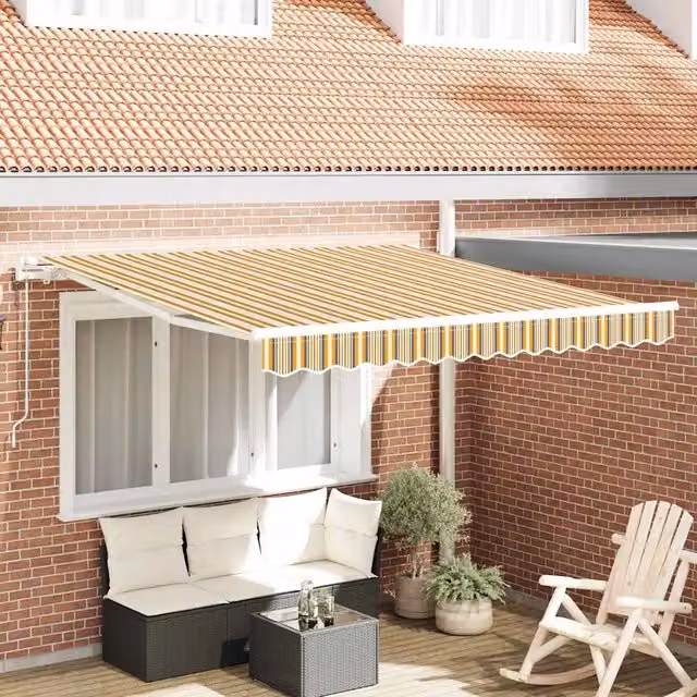 Tenda retrattile Multicolore 300 x 250 cm Tessuto e Alluminio 3330017