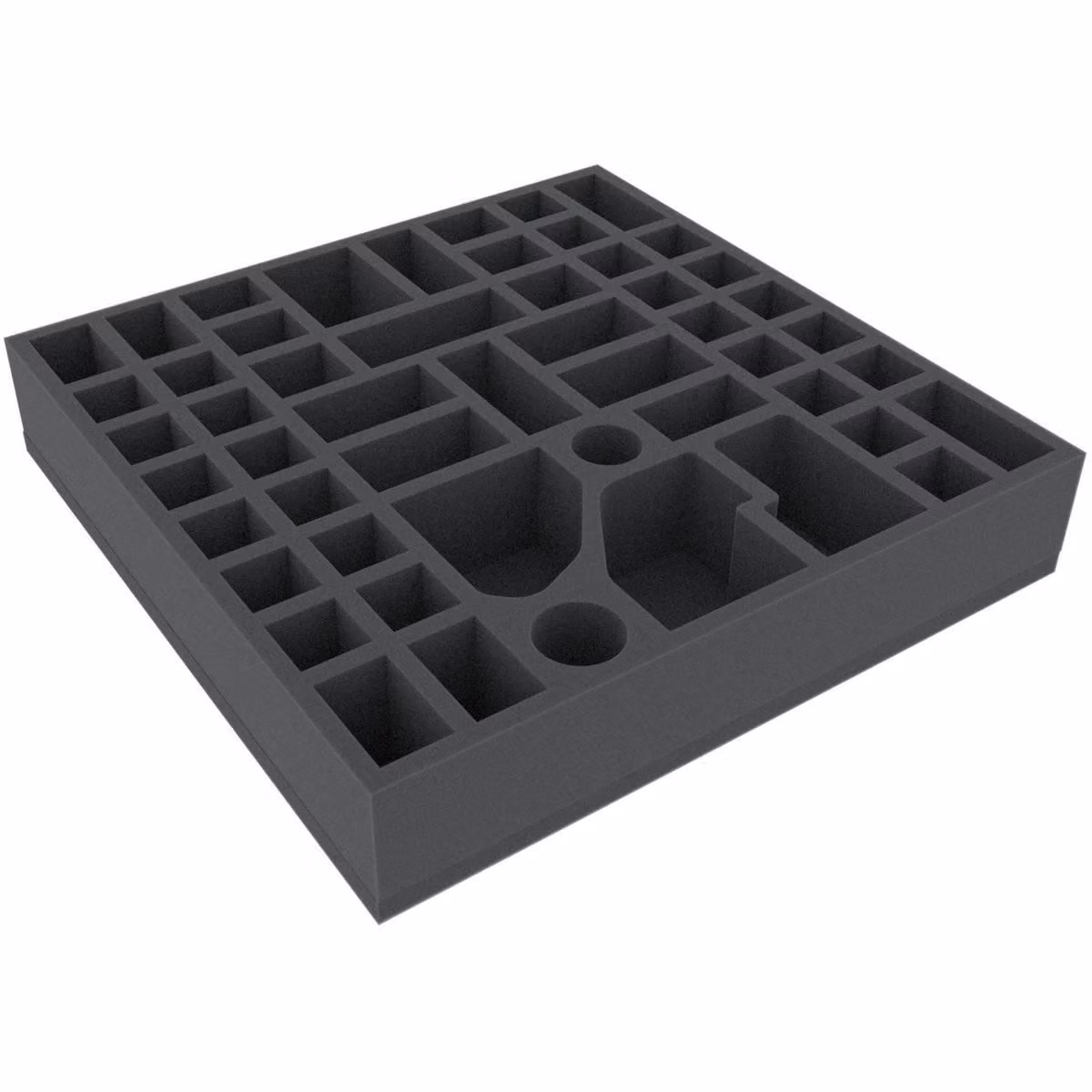 Inserto in schiuma 295x295x55 mm per giochi da tavolo, 52 scomparti