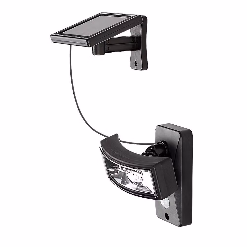 Lampada solare da parete per esterni con sensore LED 2,4W Valpovo nero 77019 Rabalux