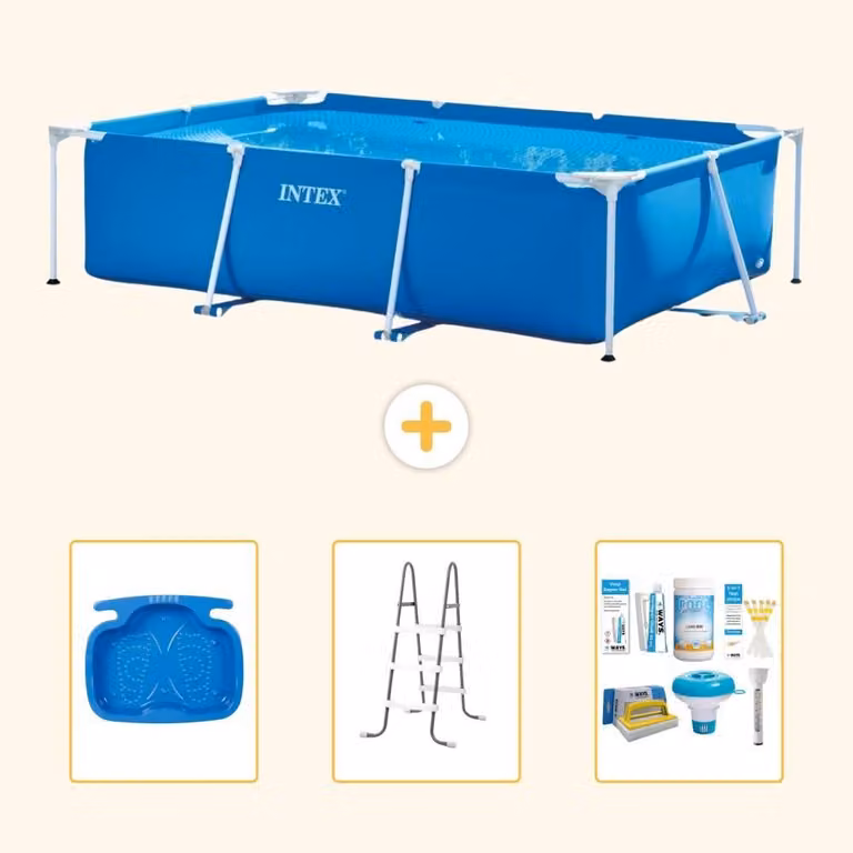 Piscina fuori terra rettangolare - 300x200x75 cm - composta da 4 elementi - modello S22354