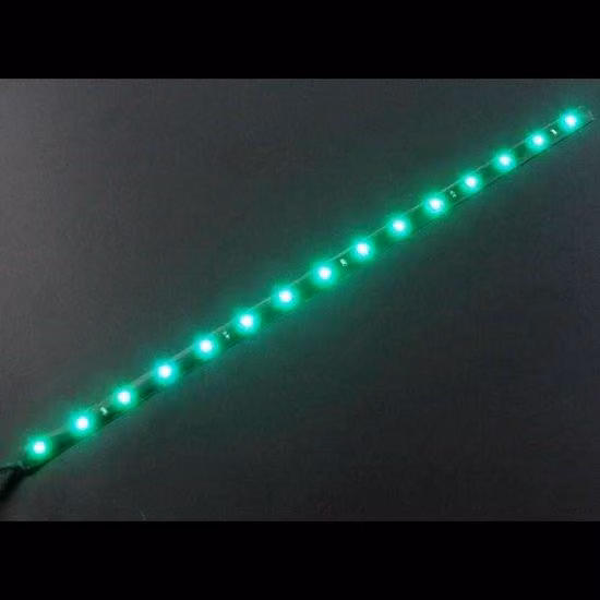Strisce LED per interni ed esterni, verde, 30 cm, 24 V, IP65, 18 LED SMD2835